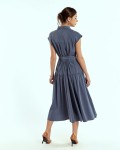 SIXDO Woven Flared Dress for Women